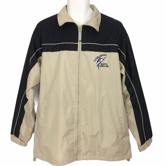 Other - Men’s Jacket Outers Banks NC Windbreaker Beige S